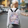 thumbnail image 7 of FORMRS Mini Backpack Purse for Women Travel Daypack Casual Shoulder Bag, Purple Marble Pattern, 7 of 7
