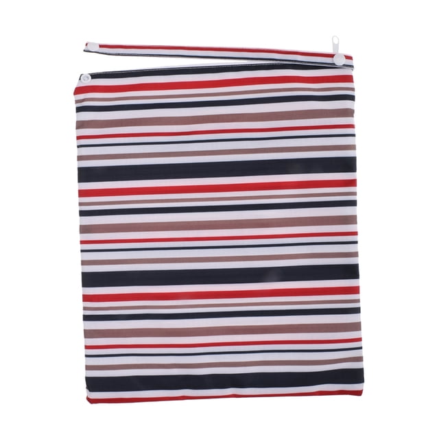 Fashion Mummy Cloth Diaper Zipper Striped Tote Nappy Hugo Bolsa de tela para pañales