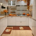 thumbnail image 4 of Non-Slip Floor Mat Set - Pumpkin Maple Leaf Print Bathroom Kitchen Rug Waterproof Entryway Mats Skid-Resistant Pair Home Decor(B), 4 of 6