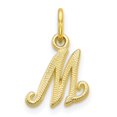 thumbnail image 1 of Diamond2Deal 10K Yellow Gold Solid Letter M Initial Charm Pendant for Women, 1 of 5