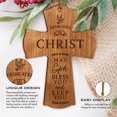 thumbnail image 3 of Lifesong Milestones Wood Hanging Cherry Mini Cross for Christian Home Decorations, 3 of 7