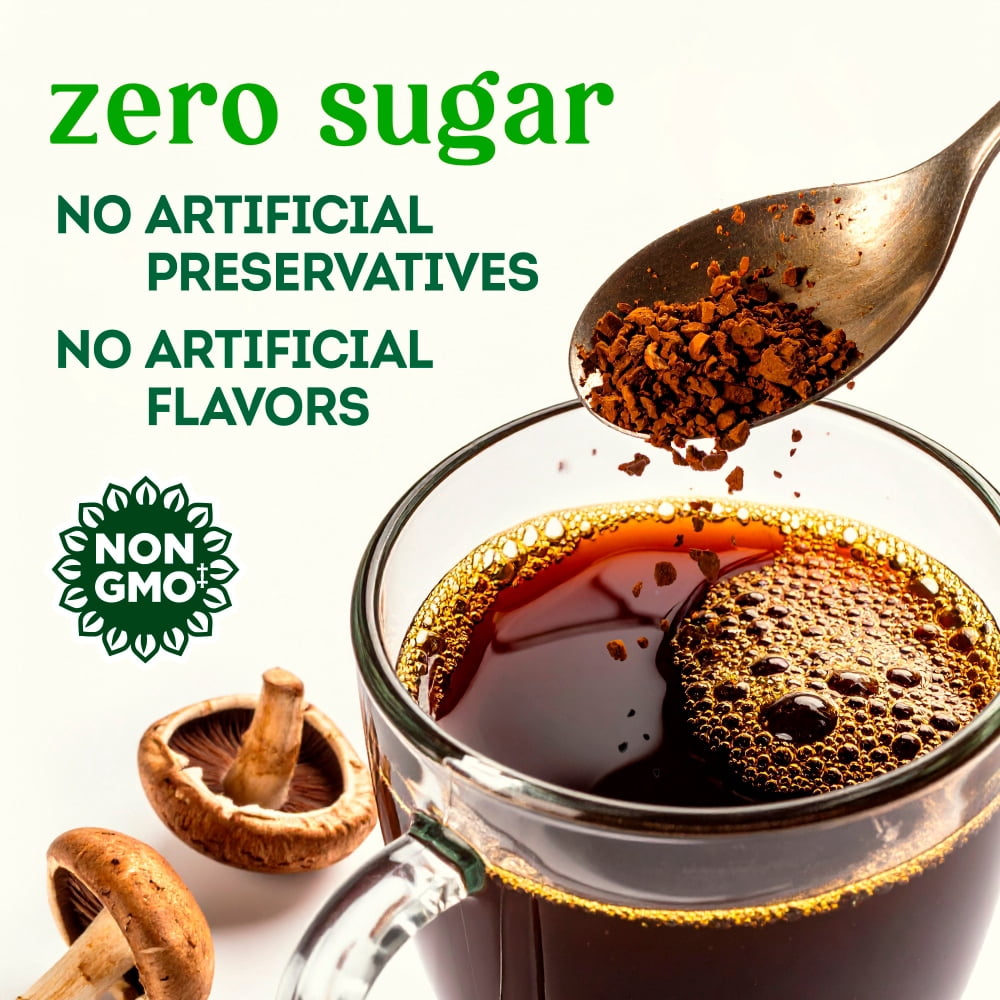Simple Truth Protein Instant Decaf Coffee 7 Superfood Mushroom Blend with Pea Protein 10 Servings 8.5 oz