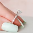 thumbnail image 3 of Spot Jewelry 14K White Gold Rings for Women - 1.6 Ct VVS1/D Pear Cut Diamond Solitaire Ring - V Shape Ring for Women - Chevron Ring - Christmas Gifts for Her - Stylish Party Wear Diamond Ring, 3 of 3