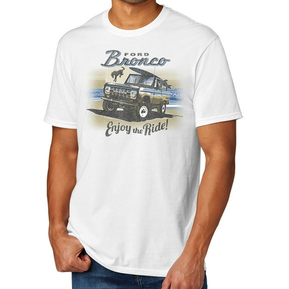 Ford Bronco Enjoy the Ride TriBlend Tee Shirt, 4XL White