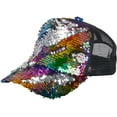thumbnail image 2 of Rainbow Flip Sequin 2 Sided Trucker Hat Cap Costume Accessory, 2 of 2