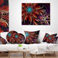 thumbnail image 3 of Designart Fractal Flower in Dark Red Digital Art - Floral Throw Pillow - 18x18, 3 of 4