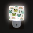 thumbnail image 3 of Cute Frog Head and Rainbow Night Light 2 Pack LED Nightlight Plug into Wall Dusk to Dawn Sensor Soft White, 3 of 7
