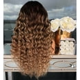 thumbnail image 5 of SUCS Women's Fashion Wig Brown Synthetic Hair Long Wigs Wave Curly Wig, 5 of 5