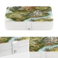thumbnail image 4 of Landscape Elegant PU Leather Jewelry Box with Removable Compartment and Earring Holder - Decorative Storage Box - Portable, 4 of 6