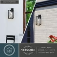 thumbnail image 4 of Milton 1 Light Matte Black Transitional Outdoor Wall Lantern Clear Glass, 4 of 9