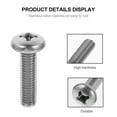 thumbnail image 4 of KAKOWELY 20 Pcs Vis à Tête Croisée en Acier Inoxydable M8 Argent pour Montage TV et Fixation Murale, 4 of 8