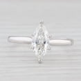 thumbnail image 2 of 2Ct Lab Created Diamond Marquise Cut Solitaire Ring 14K White Gold Plated, 2 of 4