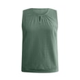 thumbnail image 6 of ClodeEU Women's Round Neck Eyelet Embroidery Tank Top, Loose Fit Solid Color Casual Summer Shirt Army Green,Womens Plus XXL, 6 of 9