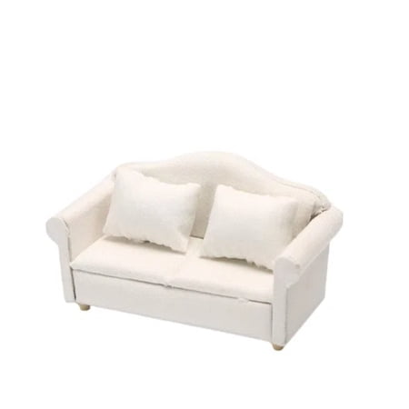 LYINGF Dollhouse Sofa with Smooth Edges - DIY Living Room Furniture for Miniature Houses Complete Dollhouse Decoration Accessories for Realistic Room Displays