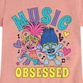 thumbnail image 3 of Trolls - Music Obsessed Poppy and Branch - Toddler & Youth Girls Short Sleeve Graphic T-Shirt, 3 of 5