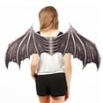 thumbnail image 3 of Alas de hueso Kearding no tejidas para Halloween accesorios portátiles de carnaval negro, 3 of 6