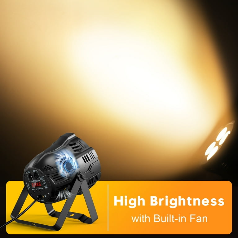 Stage Lights, 200W COB Par Light Positive Cool Warm White Flat