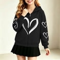 thumbnail image 6 of Dsjonao Girls Zip Up Hoodies Heart Printed Fleece Lined Sweatshirt Jackets Cute Long Sleeve Casual Outerwear For School Daily Wear，2-14Y, 6 of 6