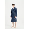 thumbnail image 2 of FELEMO Mens Short Robe Lightweight Bathrobe for Men（Blue/XL/2XL）, 2 of 3