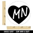thumbnail image 2 of MN Minnesota State in Heart Self-Inking Rubber Stamp Ink Stamper - Brown Ink - Small 3/4 Inch, 2 of 7