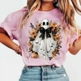 thumbnail image 2 of Drses‌‌ ‌‌‌‌‌‌‌‌‌‌‌‌‌‌‌‌‌‌‌‌‌‌Women's Halloween Vintage Funny Ghost Graphic Short Sleeve Crew Neck Casual T-Shirt, 2 of 4