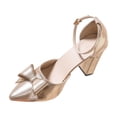 thumbnail image 2 of Miluxas Women's Elegant Bowknot High Heel Shoes, Stylish Pointed Toe Heels for Party, Daily Clothing Decor for Women & Girls Rose Gold 5.5(36), 2 of 9