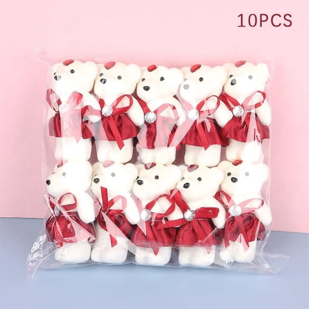 Ramo de oso de peluche de dibujos animados, accesorios para el Día de San Valentín, ramo de flores