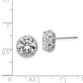thumbnail image 4 of Auriga Fine Jewelry 925 Sterling Silver Rhodium-plated CZ Round Post Stud Earrings for Women, 4 of 6