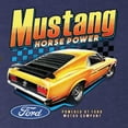 thumbnail image 6 of Wild Bobby, Ford Yellow Mustang Horsepower Cars and Trucks Men Premium Tri Blend Tee, Vintage Navy, XX-Large, 6 of 6