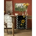 thumbnail image 4 of Table Runner Dresser Scarves 72 Inch Long, My SunshineSunflower Bee Linen Dining Table Runners Vintage Black White Checkered Tabletop Scarf for Wedding Holiday Party Kitchen, 4 of 7