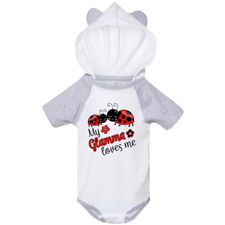 

Inktastic My Glamma Loves Me with Cute Ladybugs Gift Baby Boy or Baby Girl Bodysuit