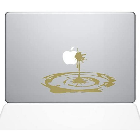 The Decal Guru Apple Sauce Shot MacBook Decal Vinyl Sticker - 15" MacBook Pro (2015 & Older) - Gold (1268-MAC-15P-G)