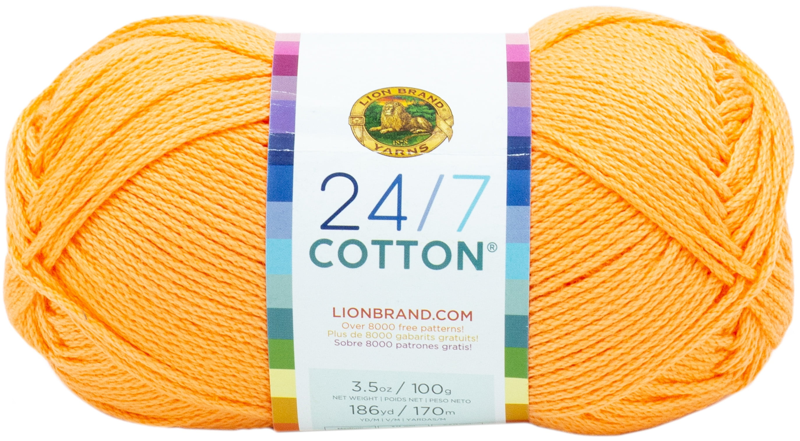 Lion Brand 24/7 Cotton YarnCreamsicle
