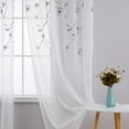 thumbnail image 7 of Danolapsi Floral Embroidery Sheer Curtains,Voile Drape Panels Plum Flower Semi Voile Curtains Window Treatment Set with Grommet,Semi-Sheer Curtain Panels, 52"×95"，Set of 2, 7 of 7