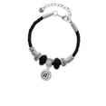 thumbnail image 2 of Delight Jewelry Silvertone Disc 1/2'' - Symbol - At Sign - @ - Wife Celtic Knot Leather Bead Bracelet, 7"+2" Extender, 2 of 4