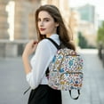 thumbnail image 6 of FORMRS Mini Backpack Purse for Women Travel Daypack Casual Shoulder Bag, Doodle Pattern, 6 of 7