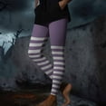 thumbnail image 6 of Uaswgudfs Slim-Fit Women's Yoga Leggings with Cuffed Leg Design, Stretchy Spandex Blend Fabric for Comfortable Support Purple S, 6 of 9