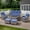 Gray Wicker, variant on POCASSY Luxury 6" Extra Thick Cushion Patio Furniture Set, 5-Piece Outdoor Patio Furniture Set with Swivel Patio Chairs, Sofa Couch and Coffee Table, Outdoor Conversation Set for Porch Balcony