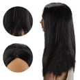 thumbnail image 6 of Unique Bargains 1 Pc Straight Long Hair Hair Wig High Temperature Fiber 18in Human Wig Black for Women, 6 of 6