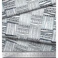thumbnail image 2 of Soimoi White Poly Georgette Fabric Geometric African Print Fabric by Yard 42 Inch Wide, 2 of 3