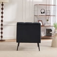 thumbnail image 4 of S-HOME 24.4 Inch Wide Velvet Accent Chair in Beige with Durable Legs for Homes and Reading Rooms Comfort，Black, 4 of 11
