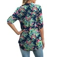 thumbnail image 6 of a.Jesdani Womens Plus Size Tunic Tops 3/4 Roll Sleeve V Neck Casual Blouses m-4x, 6 of 9