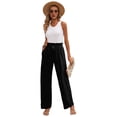 thumbnail image 2 of Pantalones de Salón Anchos para Mujer, Color Negro, Talla M, 2 of 8