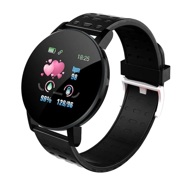 Smartwatch IP67 Reloj de pulsera resistente al agua Reloj de pulsera con correa de silicona Reloj de pulsera unisex para fitness, negro Inevent EL001369-01B