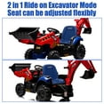 thumbnail image 4 of 24V Kids Ride on Excavator Digger Toy Cars, JCB Powered Ride on Backhoe Construction Toy with Bluetooth, Electric Tractor Car with Remote Control, Adjustable Front and Back Loader for 3-6 Boys Girls, 4 of 9