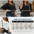 thumbnail image 5 of CHOK Hauts d'Été à Manches Courtes pour Femmes Tunique Décontractée Imprimée Florale Col en V Mignon T-Shirts Fluides Blouse, 5 of 5
