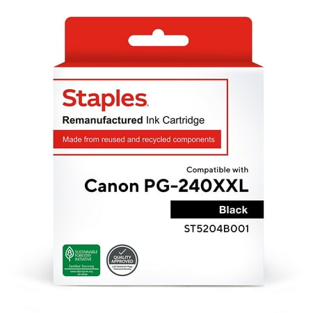 UPC: 0718103232326 | TRU RED Canon PG-240 XXL Black Remanufactured Extra High Yield Ink Cartridge TR5204B001/SIC-