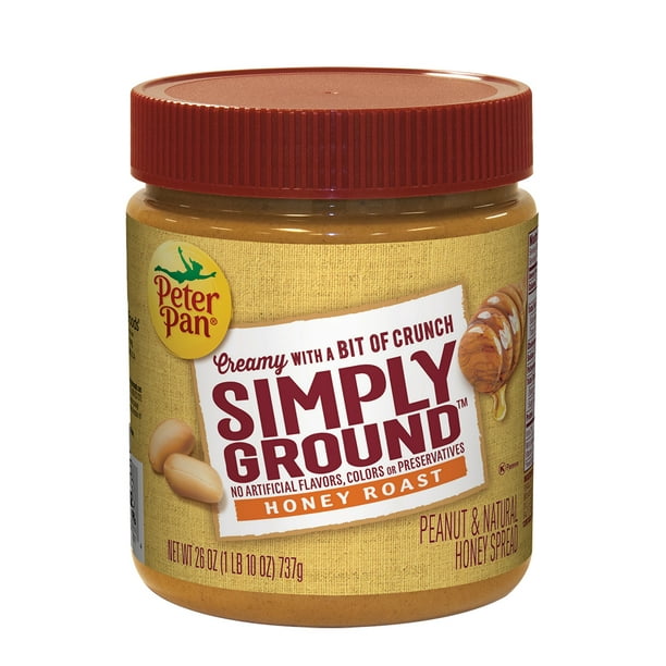 Peter Pan Simply Ground Honey Roast Peanut Butter 26 Oz Walmart Com Walmart Com