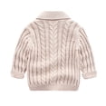 thumbnail image 2 of WIBACKER 6M-3T Baby Boy Girl V Neck Crochet Long Sleeve Cardigan Sweater Toddler Kids Knit Coat, 2 of 9