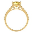 thumbnail image 4 of Clara Pucci 14K Yellow Gold 2.3ct Citrine Solitaire with Accents Ring, 4 of 8